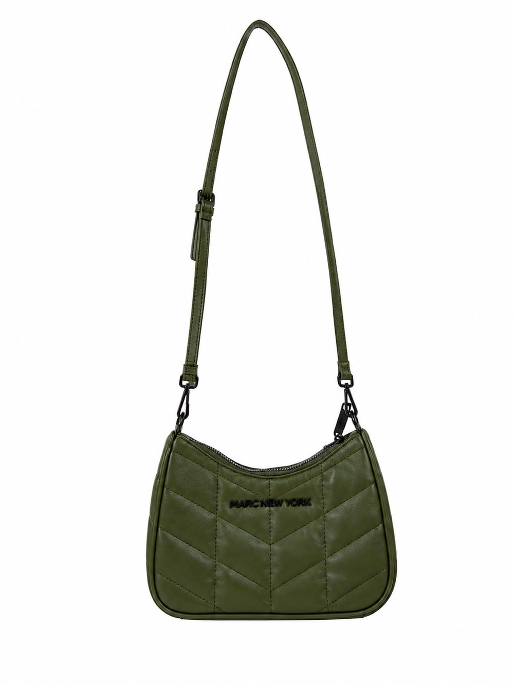 Marc New York Olive Quilted Crossbody Bag with Adjustable Strap